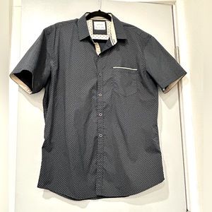 Craft and Flow Navy Short Sleeve Button Down Shirt